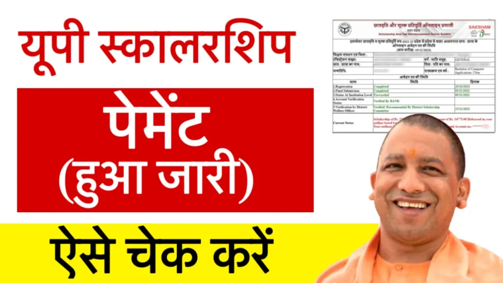 UP Board Matric Inter Scholarship Payment List